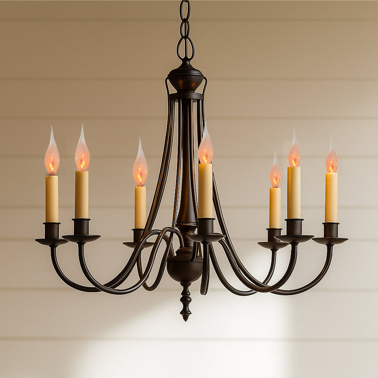 Bulbrite 861258 Bulbrite Incandescent CA5 Candelabra Screw Base (E12) Light Bulb, 3 Watt, Silicone Flame Shaped