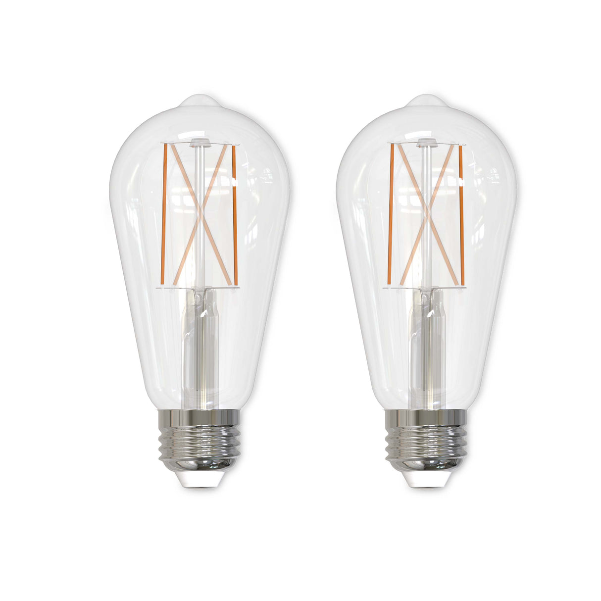 Bulbrite 861422 Bulbrite Pack of (2) 8.5 Watt Dimmable Clear ST18 LED Light Bulbs with Medium (E26) Base, 2700K Warm White Light, 850 Lumens