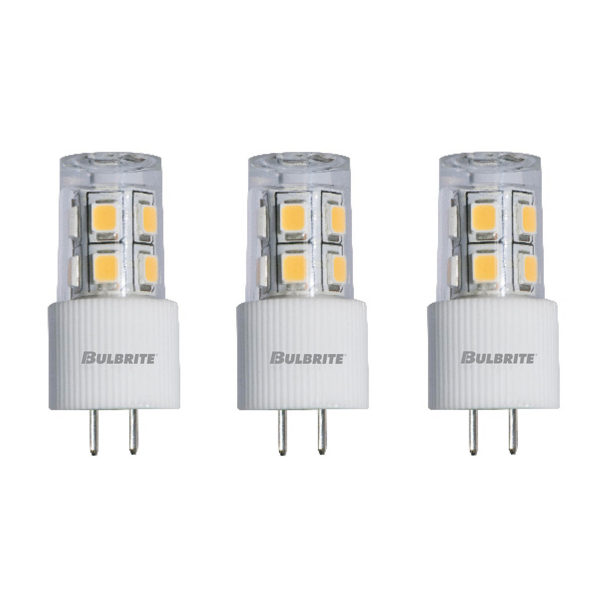 Bulbrite 861510 Bulbrite LED Pack of (3) 12-Volt JC Specialty Mini Bulbs with G4 (Bi-Pin) Base, 2 Watt, 3000K (Soft White Light)
