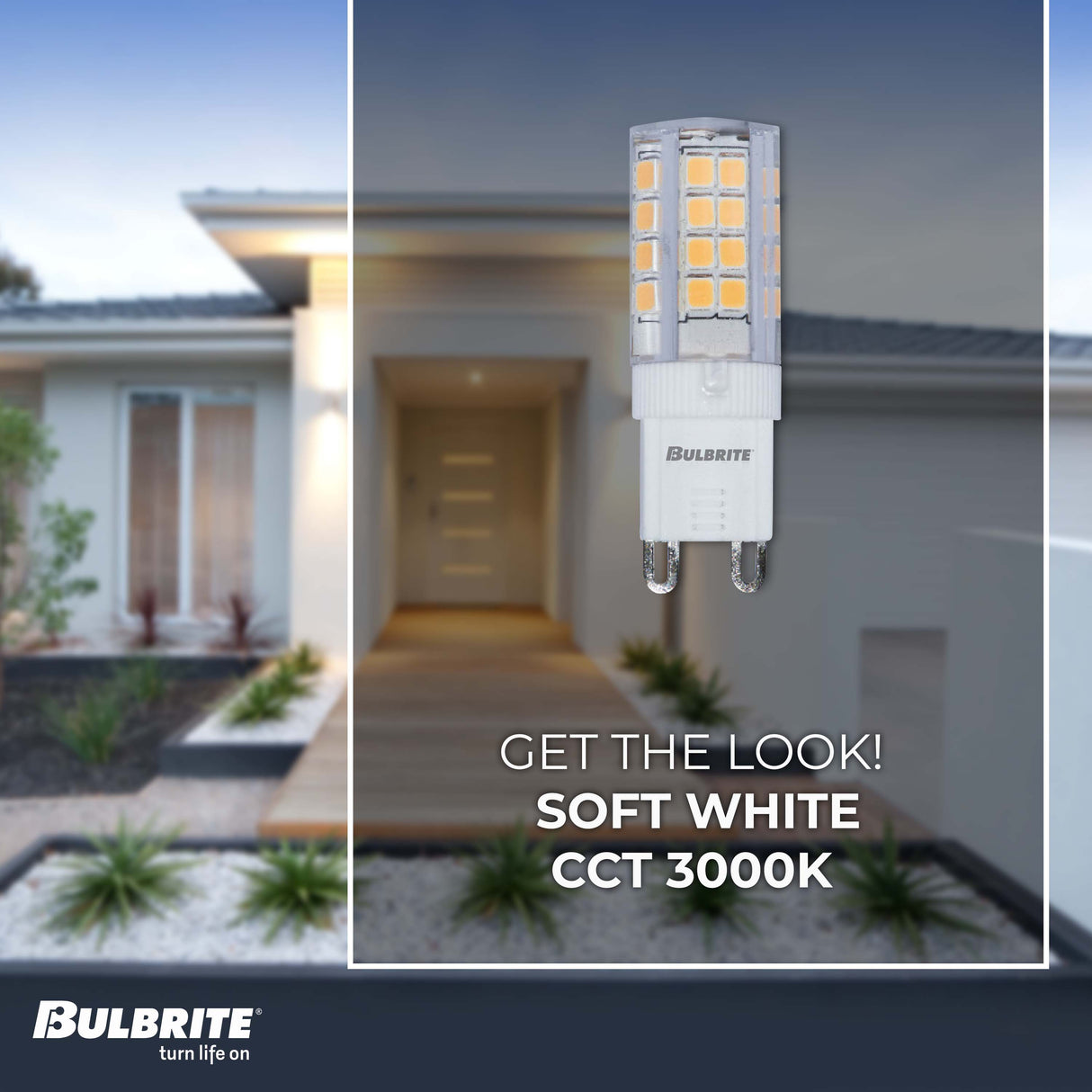 Bulbrite 862912 Bulbrite LED 3.5 Watt Dimmable T5 Light Bulb with a Frost Finish and a Bi-Pin G9 - 3000K (Soft White Light) 330 lumens