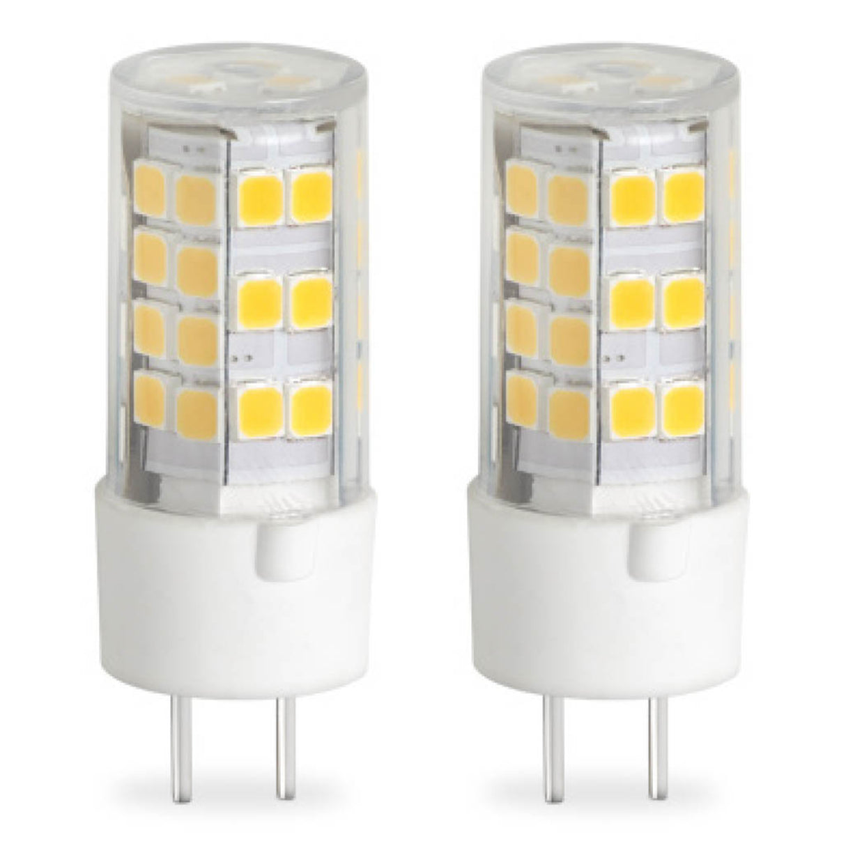 Bulbrite 861536 Bulbrite LED Mini T4 Dimmable Bi-Pin Base (GY6.35) Light Bulb 35 Watt Equivalent 3000K, Clear, Pack of 2