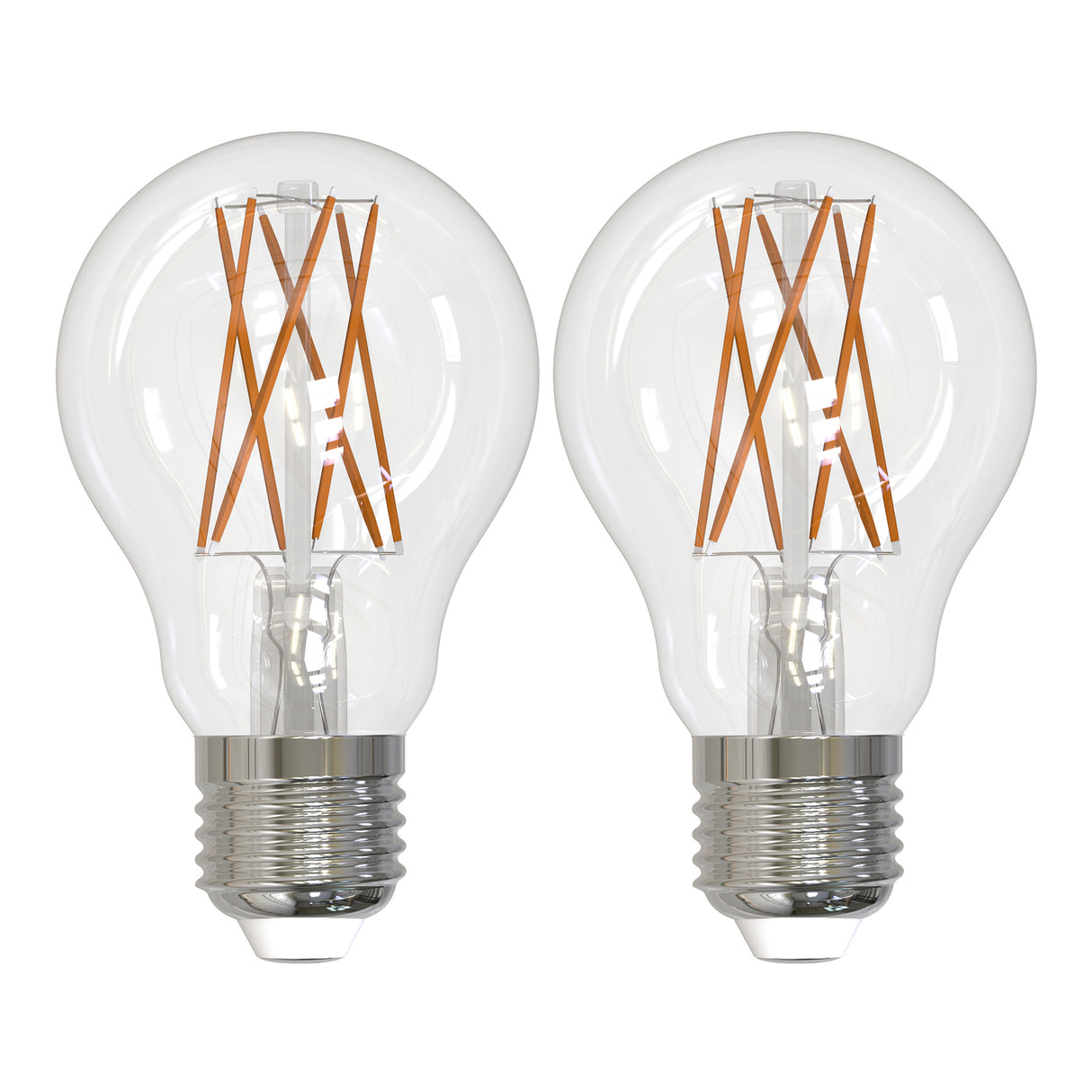 Bulbrite 861579 9W LED A19 Light Bulb 3000K Dimmable E26 1100 Lumens 120V 2PK