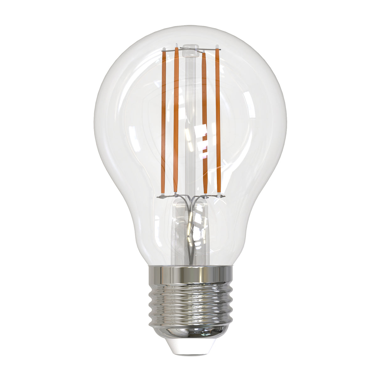Bulbrite 862921 Bulbrite LED 7.6W Watt Dimmable A19 Light Bulb with a Clear Finish and a Medium Screw E26 - 4000K (Cool White Light) 800 lumens