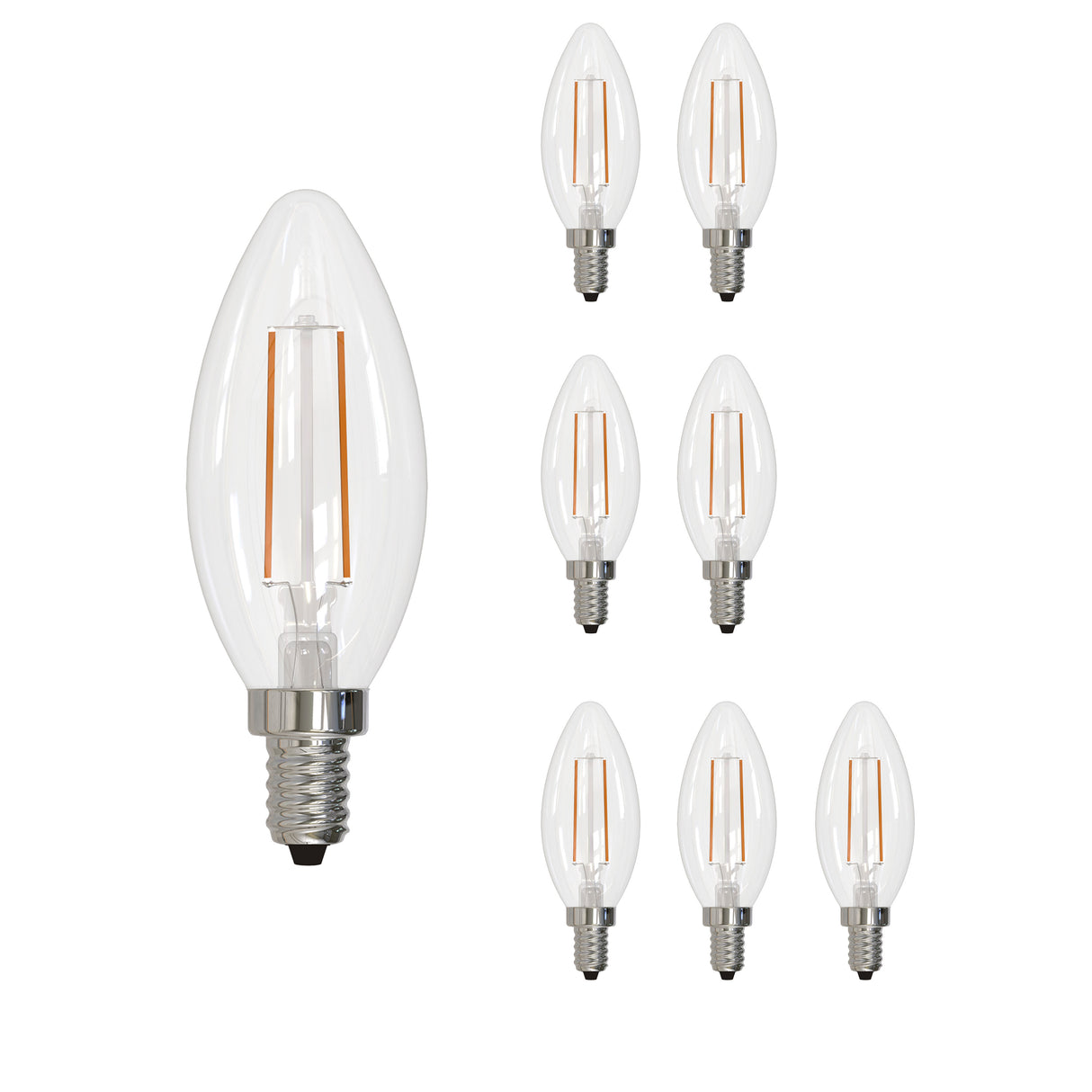 Bulbrite 861629 4.1W LED B11 4000K FILAMENT E12 DIM-8PK