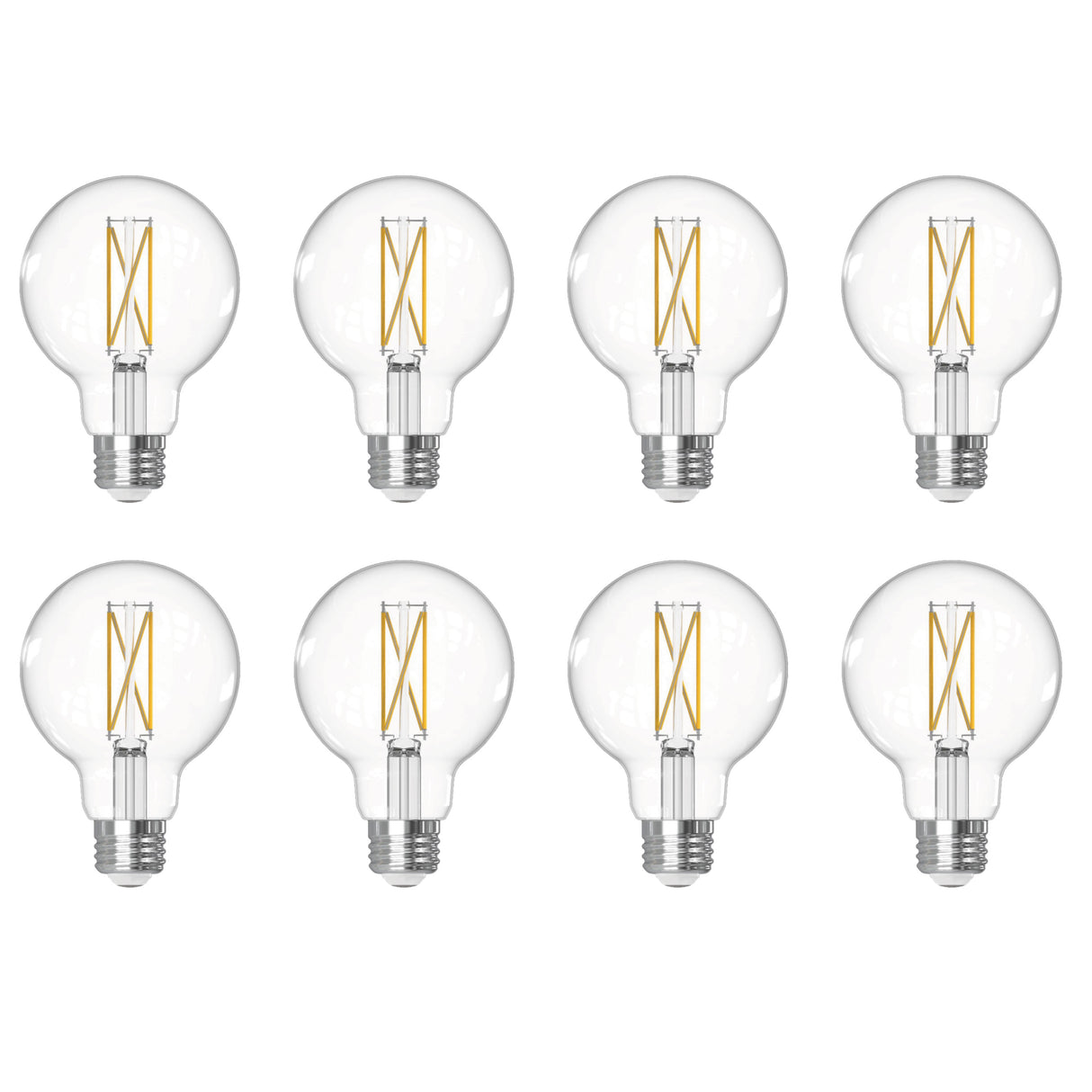 Bulbrite 861631 7W LED G25 Light Bulb 4000K Dimmable E26 800 Lumens 120V 8PK