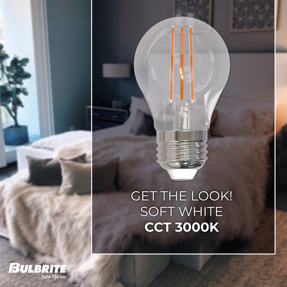 Bulbrite 861634 Bulbrite LED Filament Pack of (4) 7 Watt Dimmable A15 Light Bulb with Clear Glass Finish and Medium (E26) Base - 3000K (Soft White Light), 800 Lumens