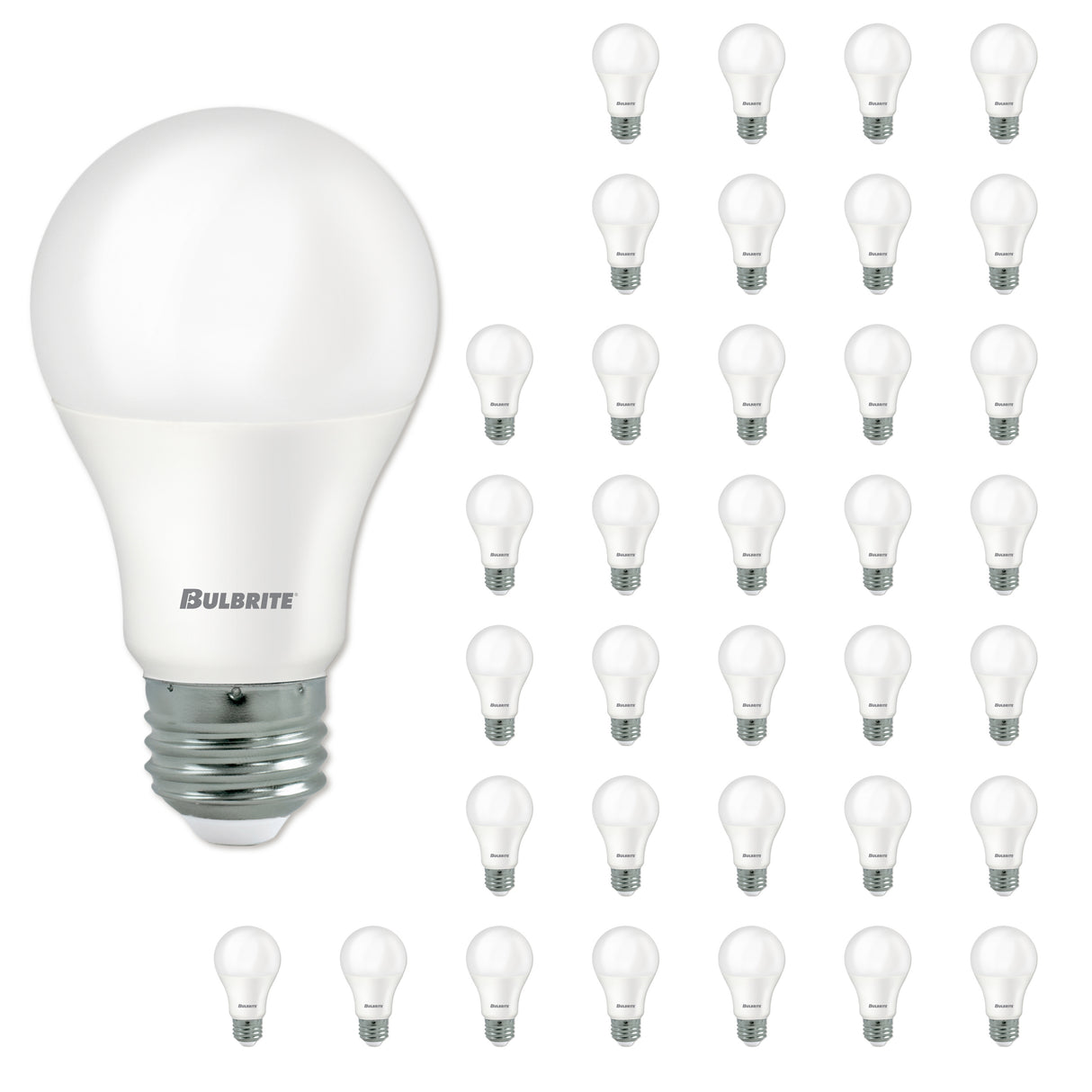 Bulbrite 861719 Bulbrite LED Filament Pack of (36) 9 Watt Dimmable A19 Light Bulb with Frost Glass Finish and Medium (E26) Base - 5000K (Soft Daylight Light), 800 Lumens