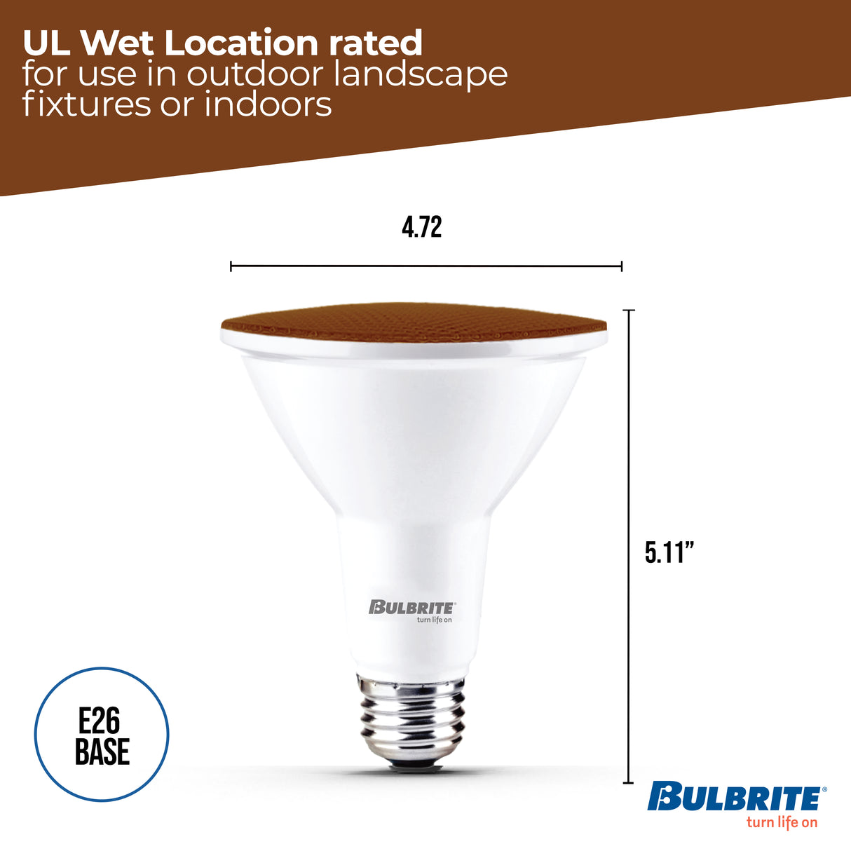 Bulbrite 861907 90-Watt Equivalent, Amber Color PAR38 Weatherproof Outdoor E26 Medium Base Flood LED Light Bulb