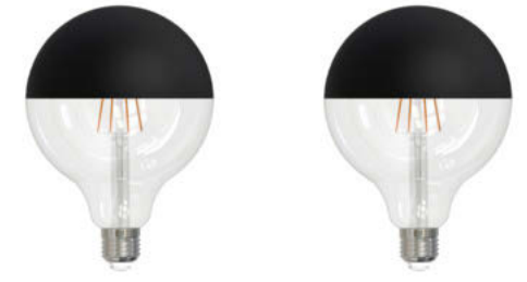 Bulbrite 862064 6W LED G40 Light Bulb 2700K Dimmable E26 500 Lumens 120V 2PK