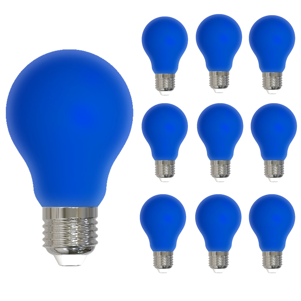 Bulbrite 862316 25-Watt Equivalent Ceramic Blue Color A19 Weatherproof Outdoor E26 Medium Base LED Light Bulb
