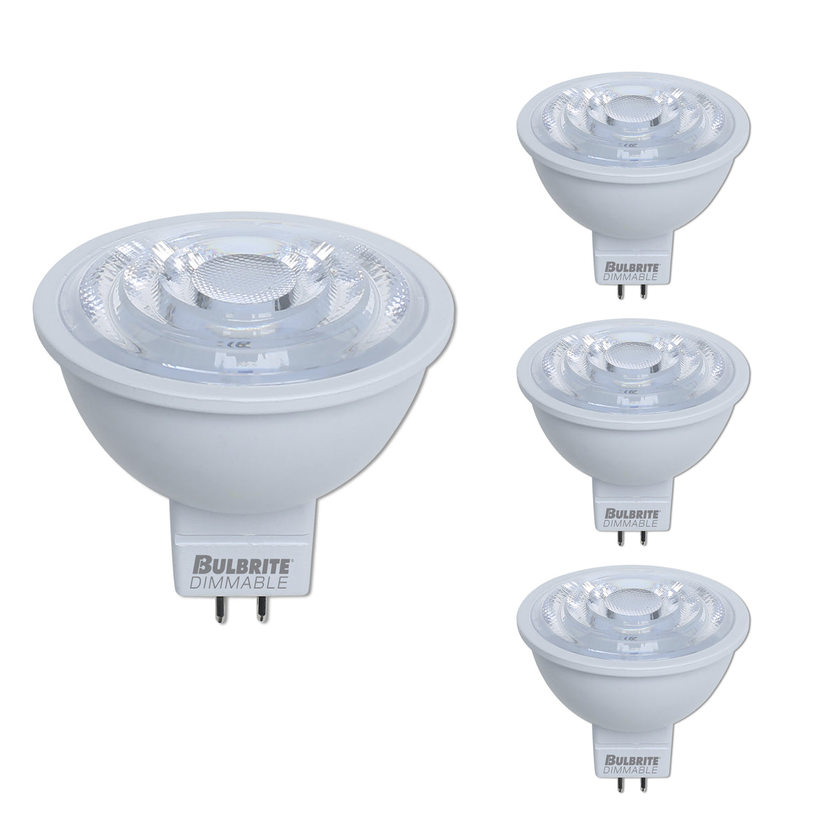 Bulbrite 862942 6W LED MR16 2700K FLOOD DIMMABLE 90CRI 12V-4PK