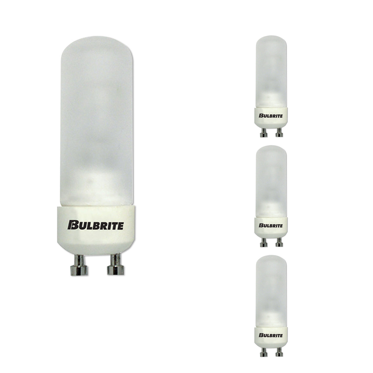 Bulbrite 862794 Bulbrite Pack of (4) 50 Watt Dimmable Halogen DJD Light Bulbs with Frost Glass Finish and Twist & Lock Bi-Pin (GU10) Base, 650 Lumens