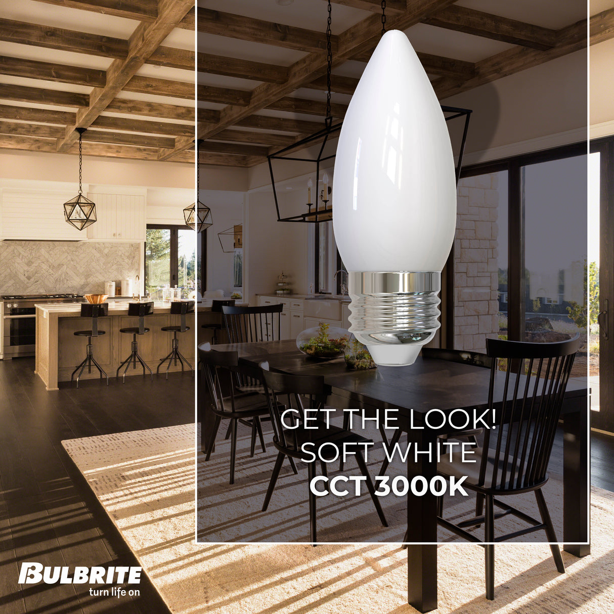 Bulbrite 862935 Bulbrite LED 5.5 Watt Dimmable B11 Light Bulb with a Milky Finish and a Medium Screw E26 - 3000K (Soft White Light) 500 lumens