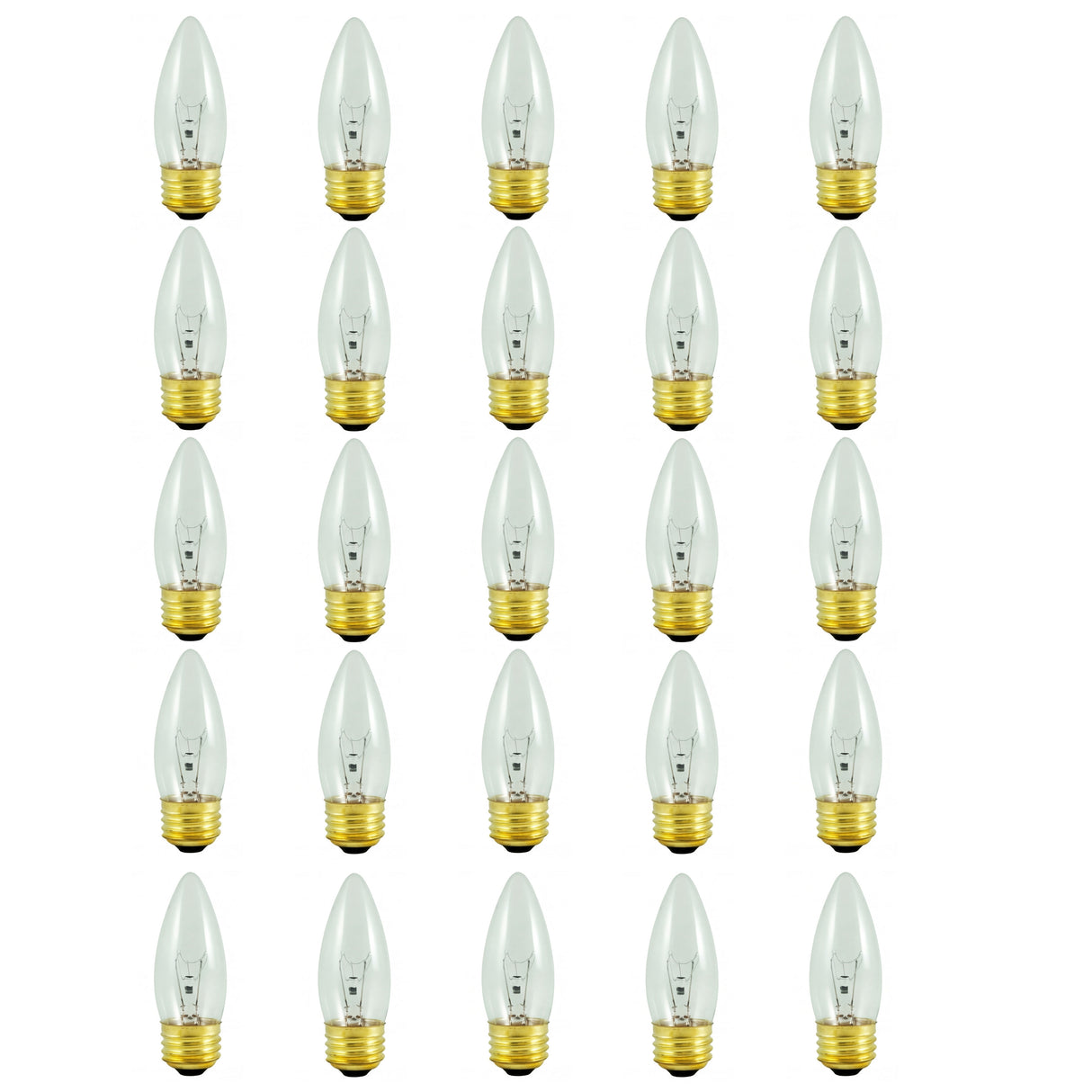 Bulbrite 863008 Bulbrite Incandescent 40 Watt B10 Light Bulb with a Clear Finish and Medium Screw (E26) Base, 2700K (Warm White Light)