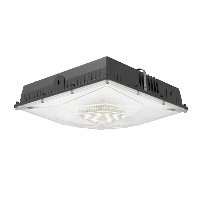 NaturaLED 9546 FX13SCM100SW/8CCT3/BK 60/80/100W LED 13" Slim Square Canopy Fixture Black Finish 30K/40K/50K 120-277V