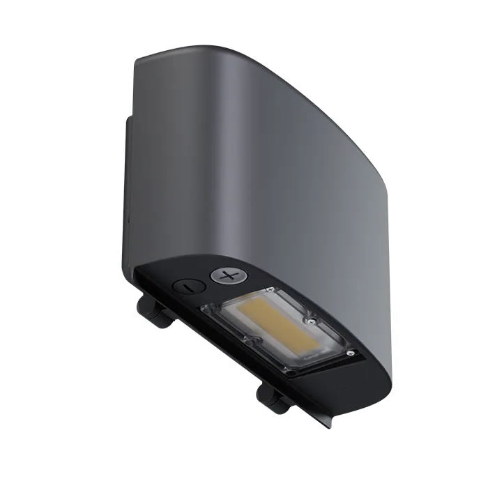 NaturaLED 9707 CWX40S/8C3/BK-PHO 15/28/40W LED Full Cut-Off Compact Wall Pack Black Finish + Photocell 30K/40K/50K 120-277V