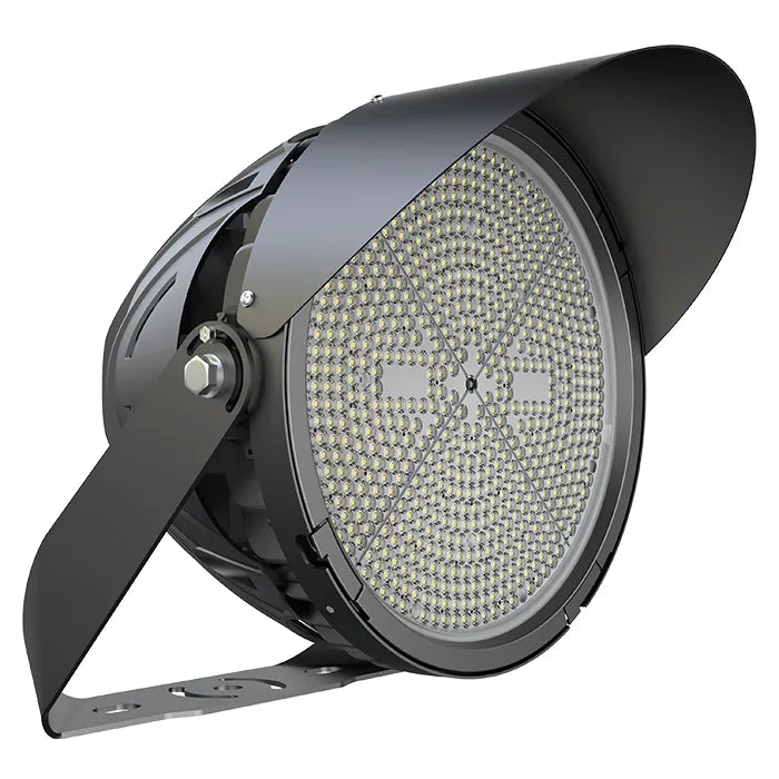NaturaLED 9824 FX16SPL500SW/44/50K/BK/480 300/400/500W 16-Inch LED Stadium Light Fixture Nema 4x4 Lens Beam Angle Black Finish 5000K 480V