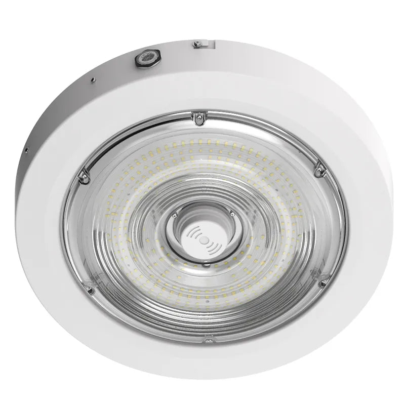 Westgate CXER-40-80W-MCTP-SR-WH 40W/60W/80W LED Round Garage Light White Finish Sensory Ready 30K/40K/50K 120-277V