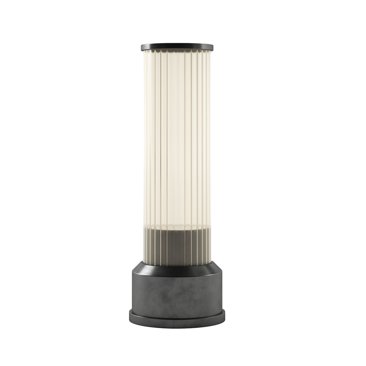 Kibun K70400 CANDLESTICK Rechargeable Cordless LED Table Lamp, 3-Levels Brightness Touch Sensor Control, Brushed Pewter