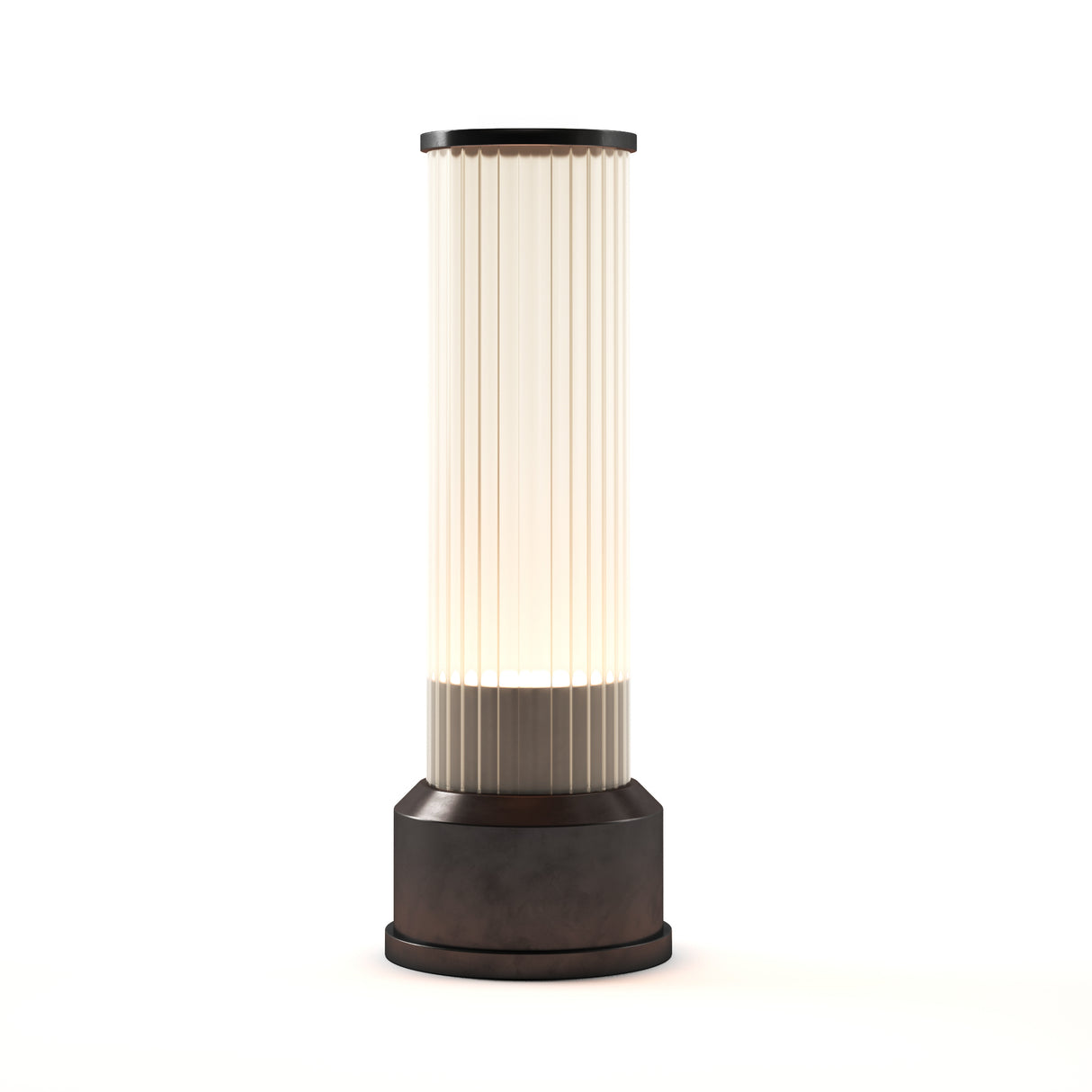 Kibun K70402 CANDLESTICK Rechargeable Cordless LED Table Lamp, 3-Levels Brightness Touch Sensor Control, Graphite