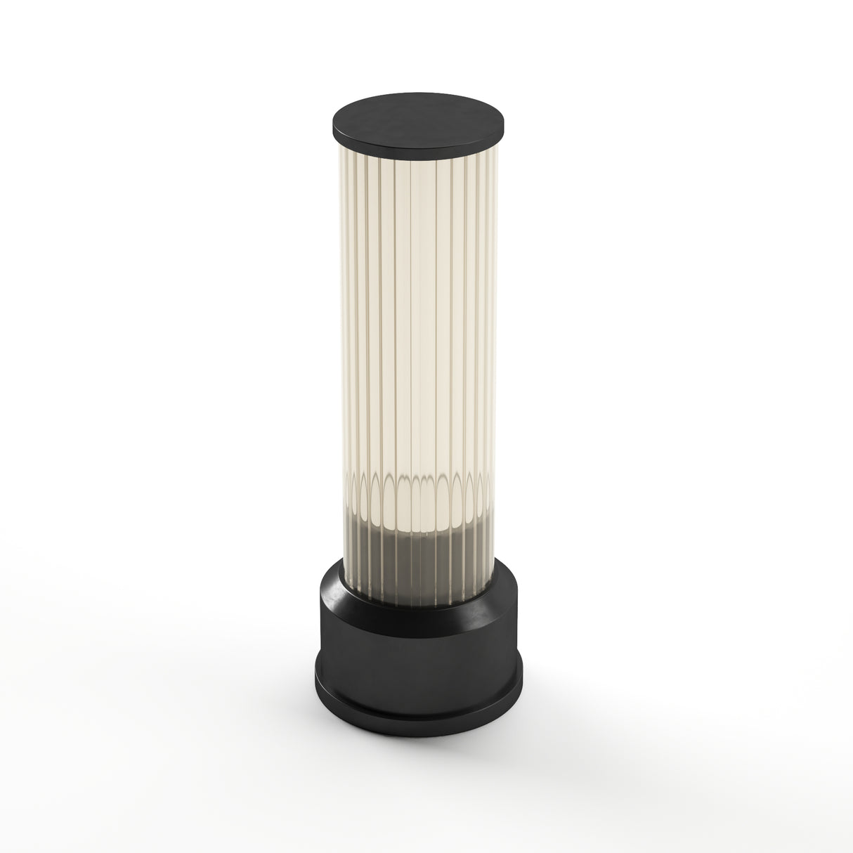 Kibun K70402 CANDLESTICK Rechargeable Cordless LED Table Lamp, 3-Levels Brightness Touch Sensor Control, Graphite