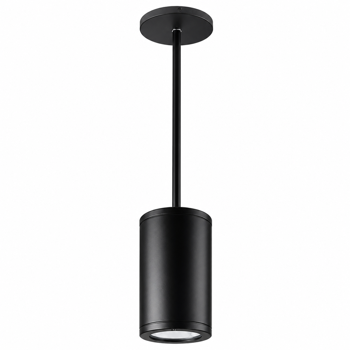 NaturaLED 7794 LED-FX4PCL18/33/930/BK 18W 4.5-Inch Black Pendant Ceiling Light Includes 24" Rod (2x12") 3000K 120-277V