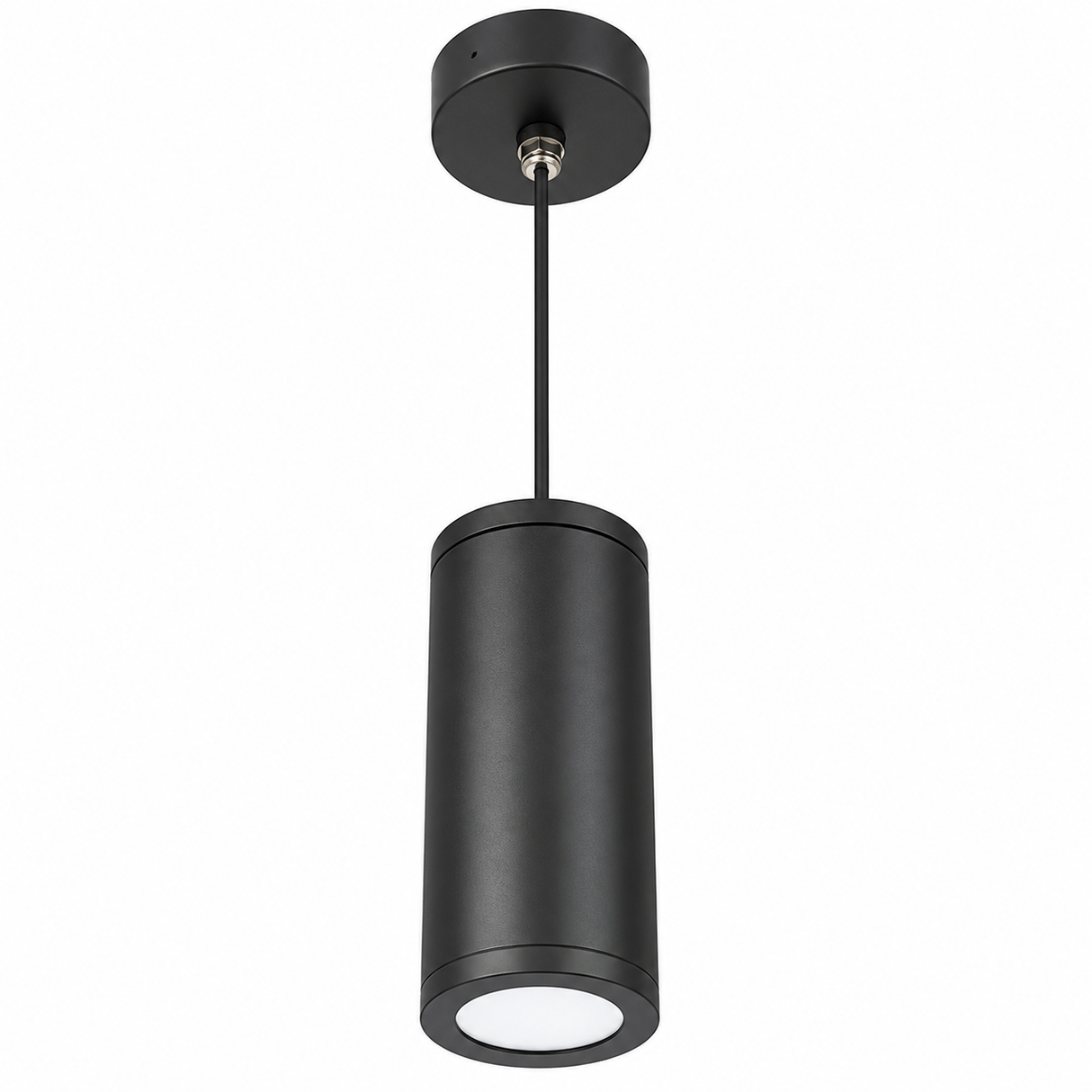 NaturaLED 7047 LED-FX4PCL18/33/930/BK 18/24/30W 4.5-Inch Black Pendant Ceiling Light Includes 24" Rod (2x12") 2700K/3000K/3500K/4000K/5000K 120-277V