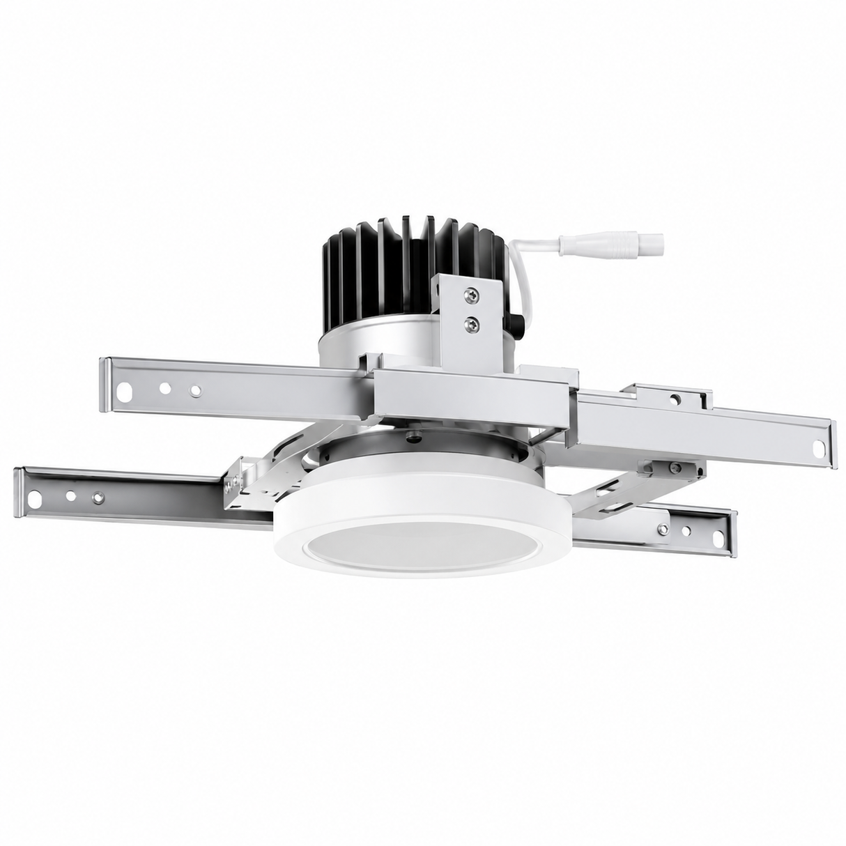 NaturaLED 9801 HRL6/42/UDM/350L/9C4/WH 42W 6-Inch Round LED Construction Recessed Downlight 3000K/3500K/4000K/5000K 120-277V