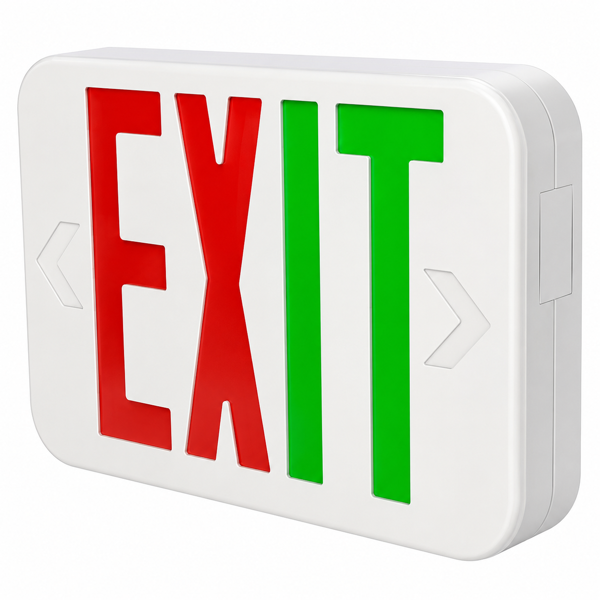 NaturaLED 7521 LEDEX-GRN/RED-WH 1W LED Dual-Color Emergency Exit Sign 120-277V