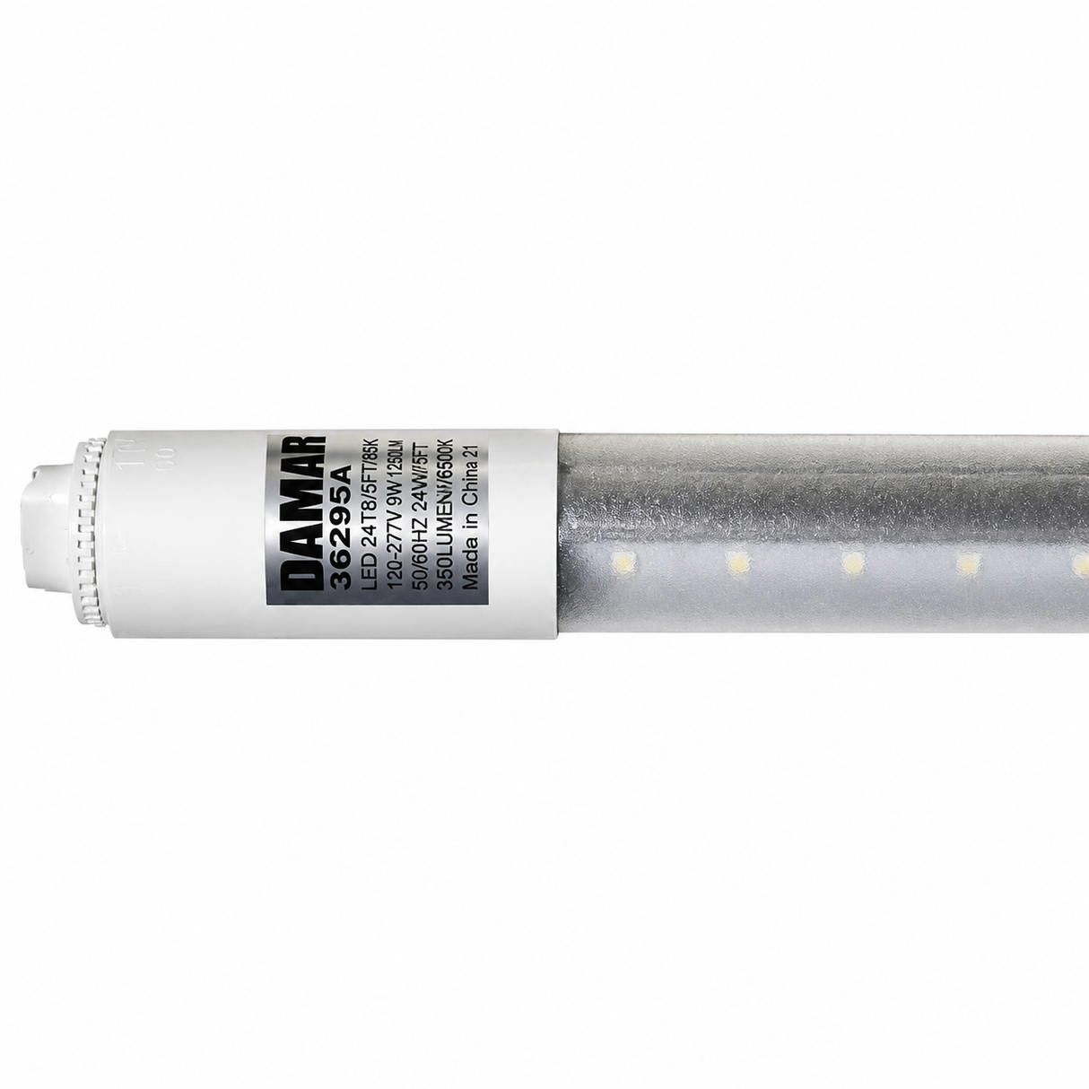 DAMAR 36295A LED24T8/5FT/65K/R17D/BP 24W 5ft LED T8 Tube 6500K Type B Ballast Bypass R17D Base 120-277V