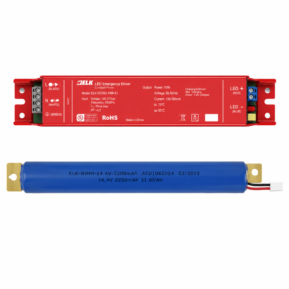 LEDone DR0097 LOC-EMDR-18W-AC-L 18W 2-Piece LED Emergency Driver 120-347V