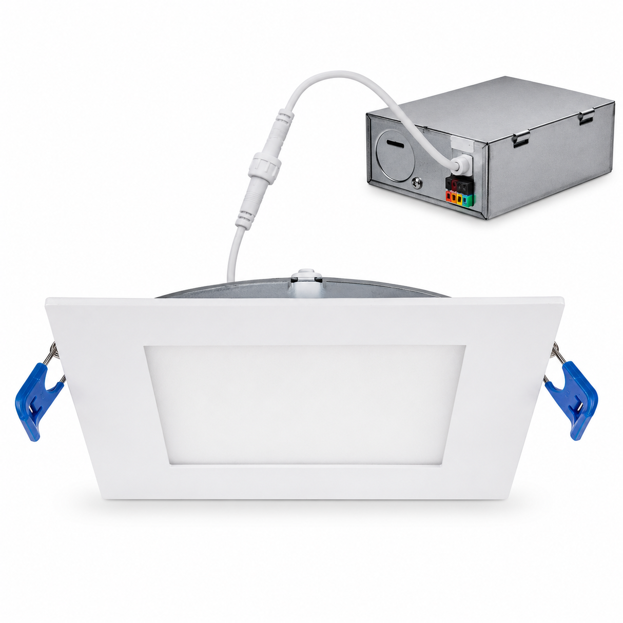 NaturaLED 9779 LED6DLS-100L9CCT5 12W 6-Inch Square LED Ultra Slim Disk Light 2700K/3000K/3500K/4000K/5000K 120V