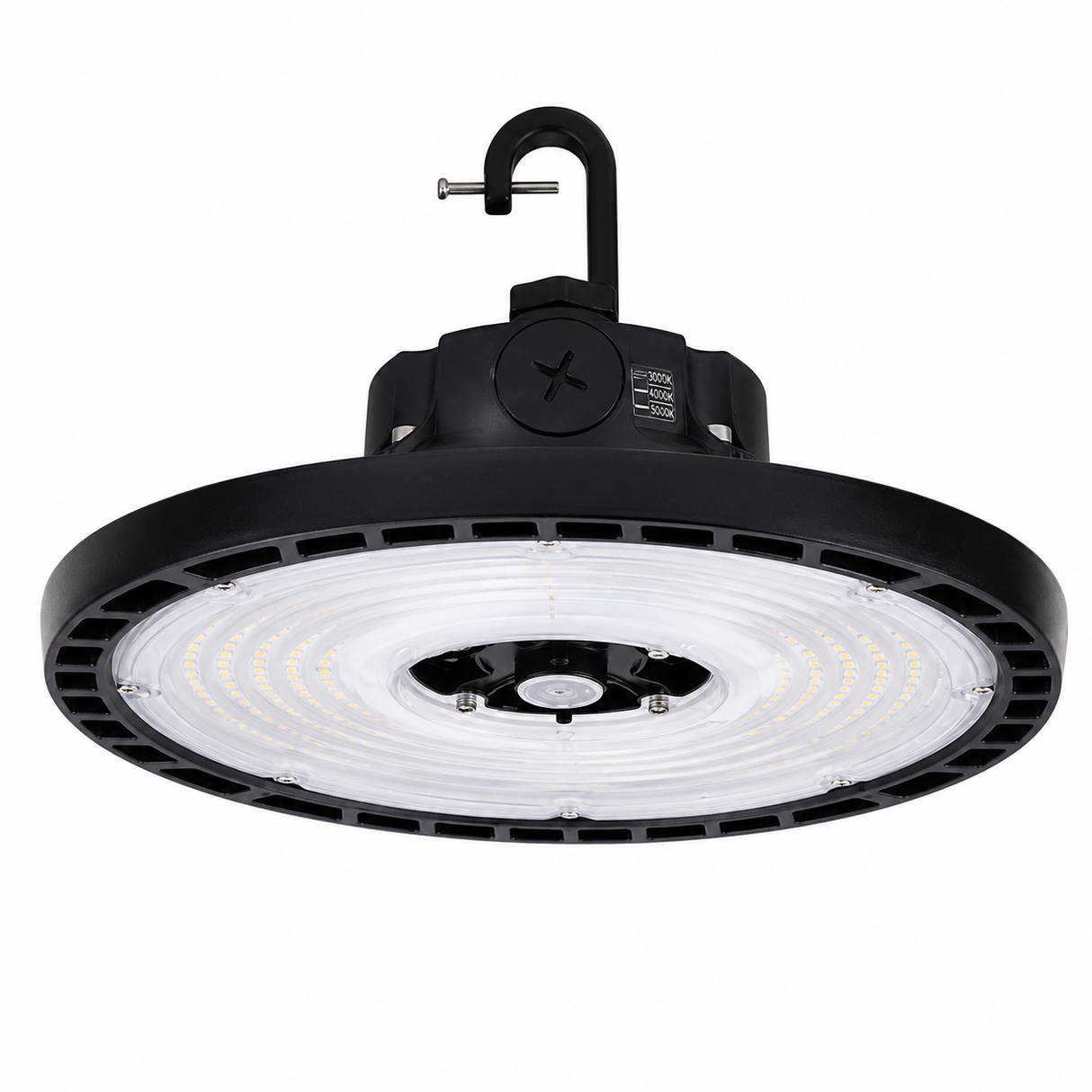 Halco 37310 ERHB-1-LS-CS-U 60-80-100W Essential Round Highbay 4000K/5000K Dimmable 9900-12500-15000lm 120-277V