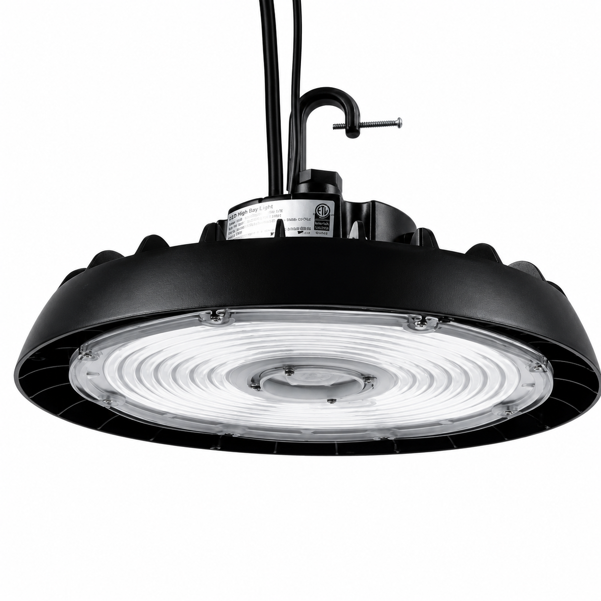 TOPAZ HBC-30L-50K-PS 125-150-200W LED Round Highbay 5000K 19375-23250-30000lm 120-277V