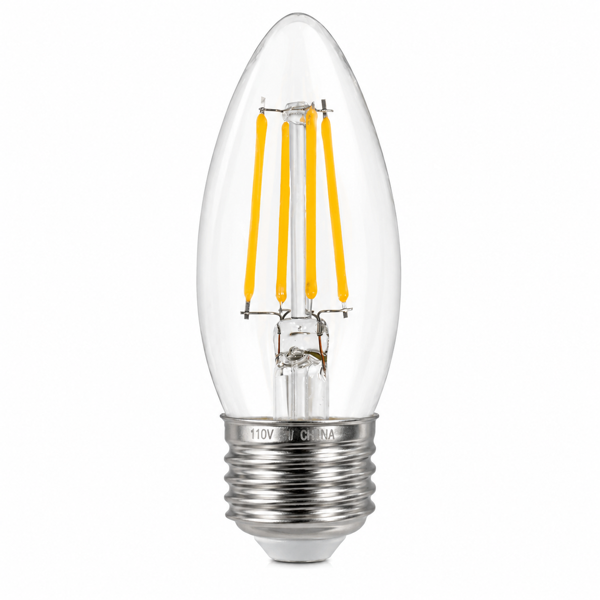 DAMAR 34129B LED5W/ETC/FIL/27K/DIM 5W B11 ETC Filament LED Light Bulb 2700K Dimmable E26 Base 120V
