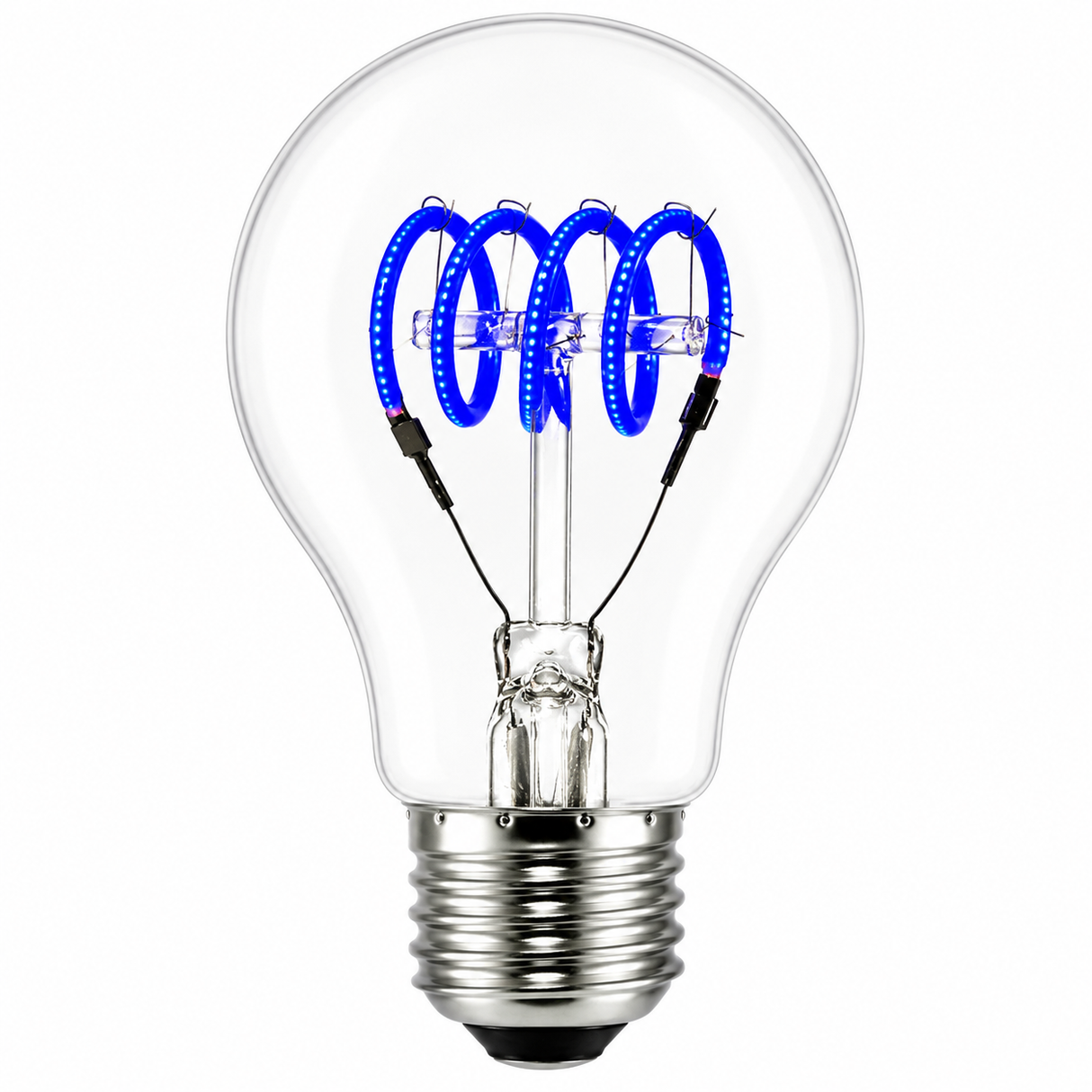 DAMAR 34049B LED4A19/CL/CFIL/BLUE/D 4W A19 Filament LED Light Bulb Blue Dimmable 120V