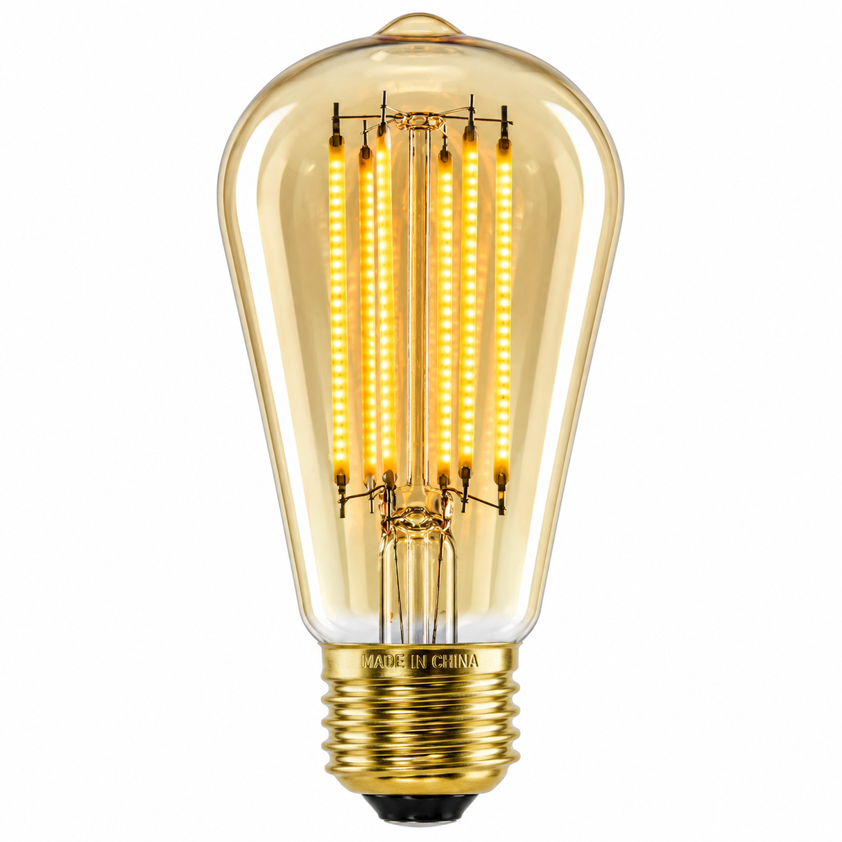DAMAR 38818A LED2ST21/ANTIQUE/2K 2W ST21 Filament LED Light Bulb 2000K 120V