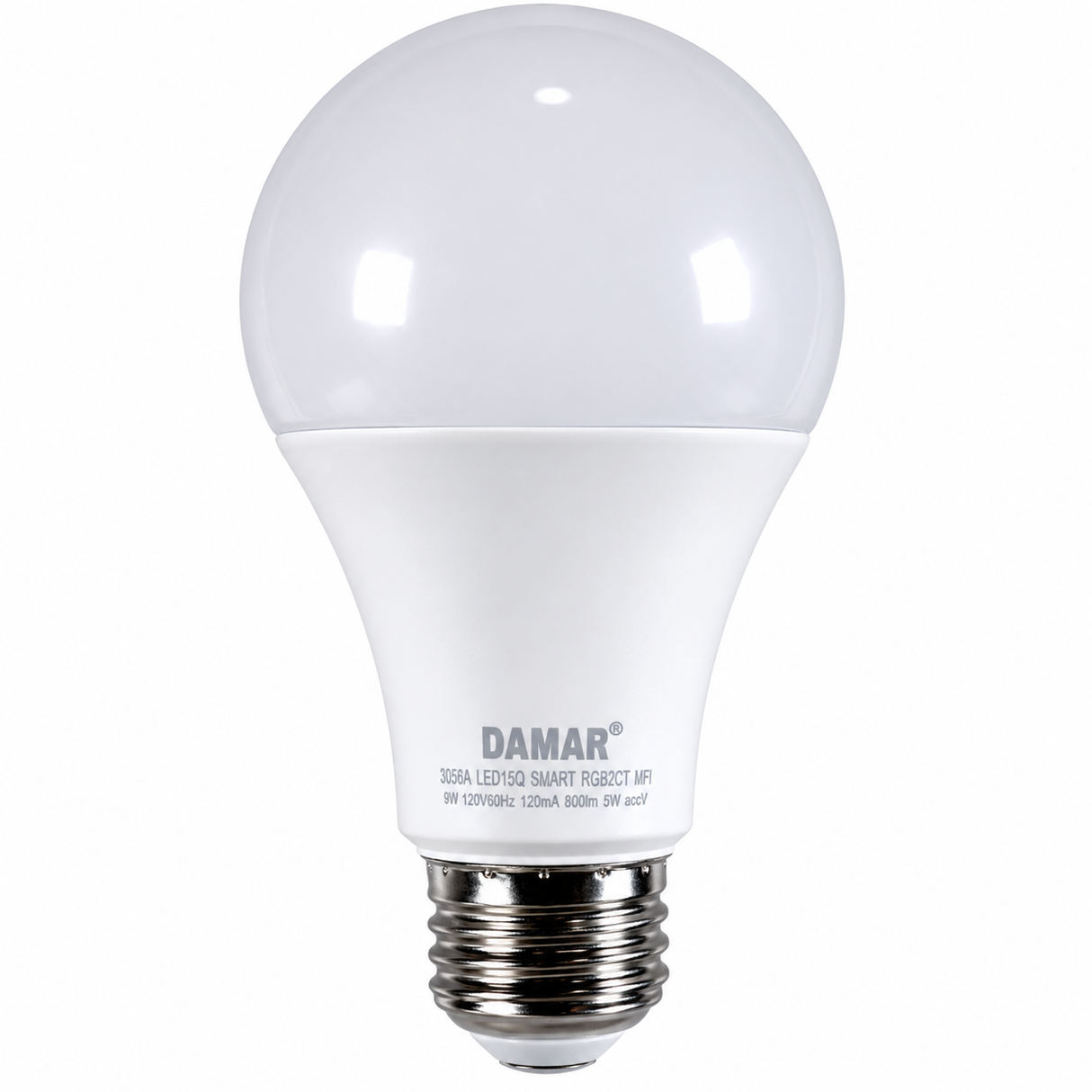 DAMAR 36195A LED9A19/RGB/CCT WIFI 9W A19 LED RGB CCT Dimmable E26 Base 120V