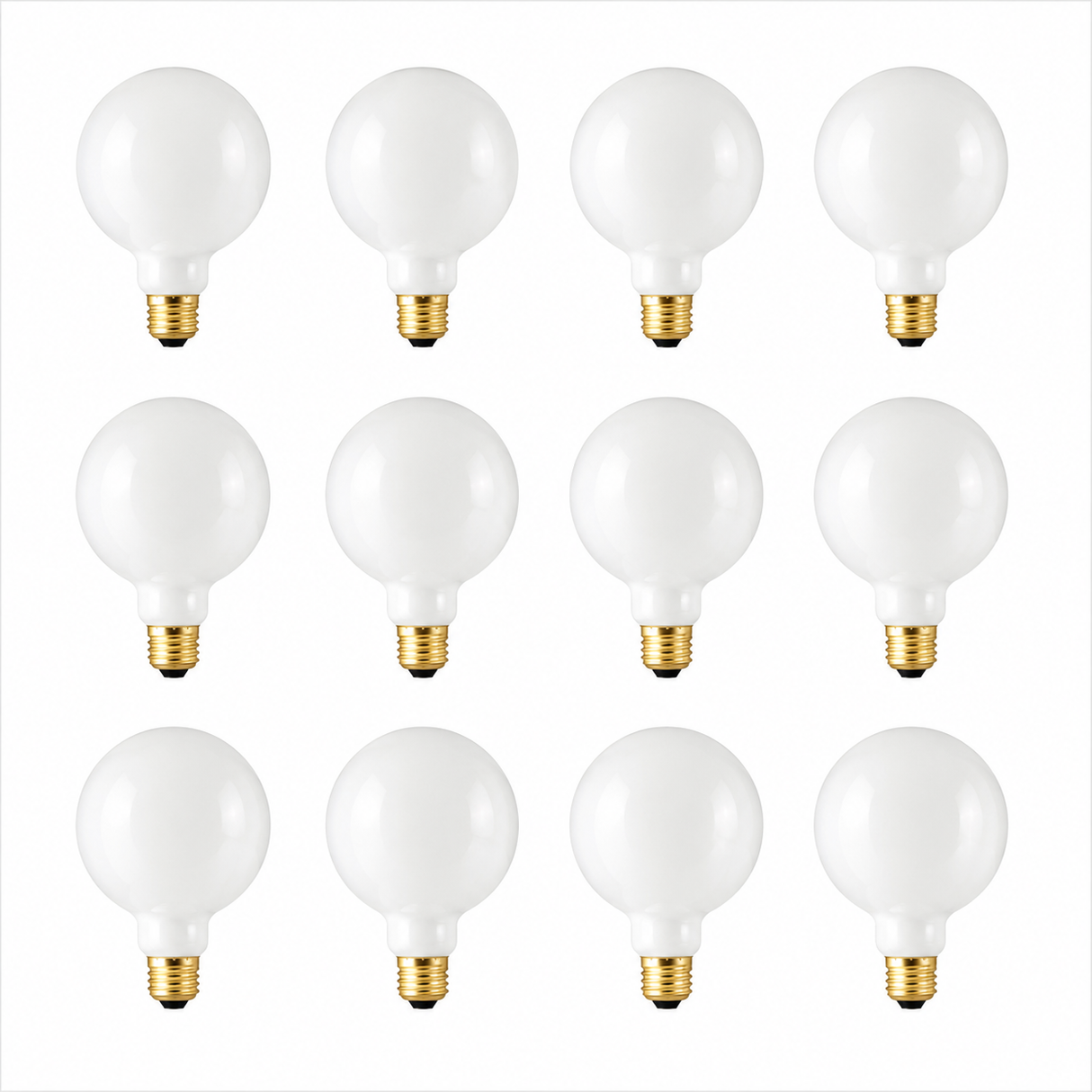Bulbrite 861019 25W Globe Incandescent White 2700K Dimmable E26 Medium 150 Lumens 125V 12PK