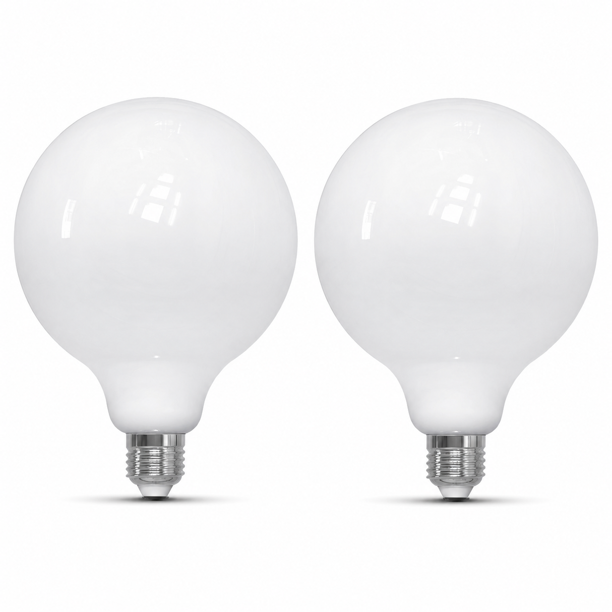 Bulbrite 862095 8.5W LED Filament Light Bulb with Milky Glass Finish and Medium Base Cool White Light 4000K Dimmable E26 Medium 800 Lumens 120V 2PK