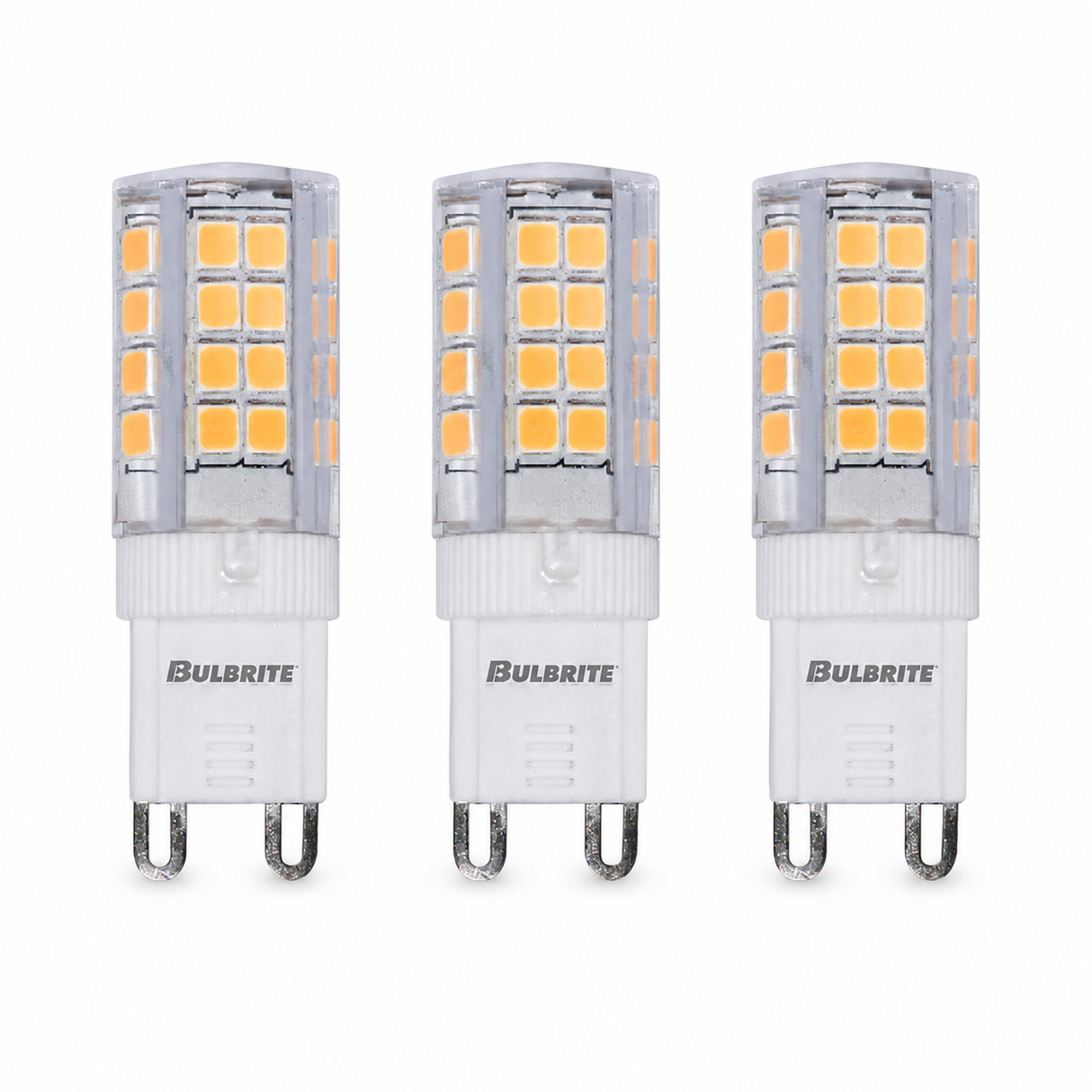 Bulbrite 862912 3.5W LED T5 Light Bulb with A Frost Finish and A Bi-pin Soft White Light 3000K Dimmable G9 330 Lumens 120V 3PK