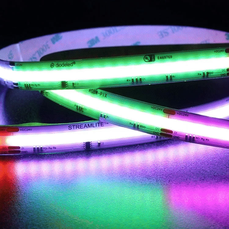 Diode LED DI-24V-STMLT-RGBW-PIX-016 16.4ft 5.2W/ft Streamlite Pixel RGBW Color Changing Diffused Linear Light 24V