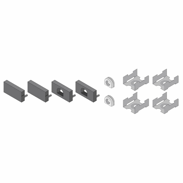 Diode LED DI-CHB-A3-ACC-BL A3 Channel Black Finish Accessories Pack (2) Open (2) Closed End Caps (2) Grommets (4) Mounting Clips