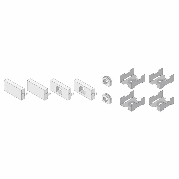 Diode LED DI-CHB-A3-ACC-WH A3 Channel White Finish Accessories Pack (2) Open (2) Closed End Caps (2) Grommets (4) Mounting Clips
