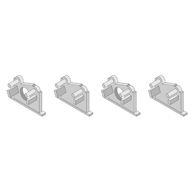 Diode LED DI-CHB-AREC-ACC Recessed Angle Channel Accessory Pack For LED Tape Light (2x Open 2x Closed End Caps)