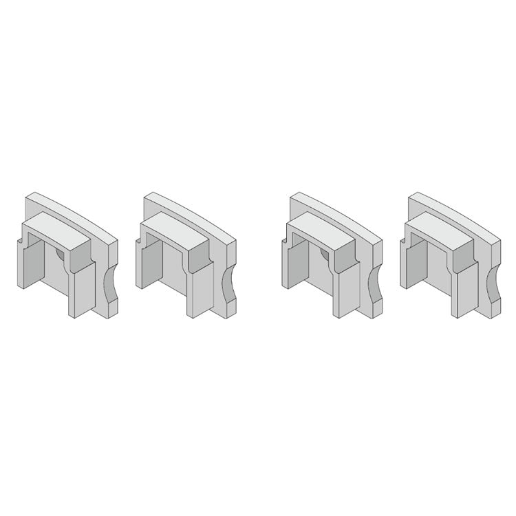 Diode LED DI-CHB-MUDFLX-ACC Flexible Mud-In Channel Accessory Pack For LED Tape Light (2x Open 2x Closed End Caps)