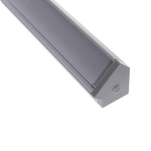 Diode LED DI-CPCHA-4596-10 96" 45 Degree Channel Only for LED Tape Light with Brushed Aluminum Finish (10-Pack)