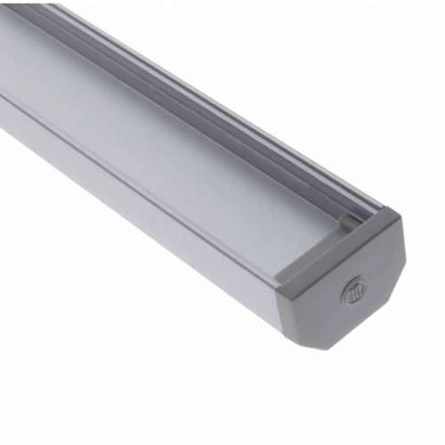 Diode LED DI-CPCHA-SQ96-10 96" Square Channel Only for LED Tape Light with Brushed Aluminum Finish (10-Pack)