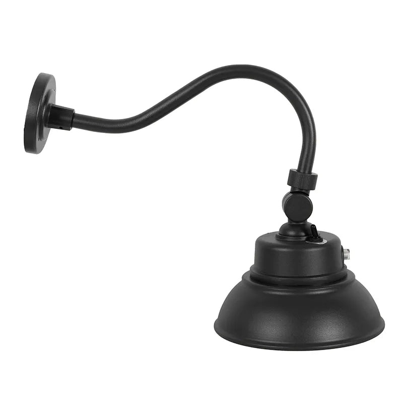 Westgate GNB-25W-MCT-BK-P 25W LED Gooseneck Barn Light with Photocell Black Finish 30K/40K/50K 120-277V