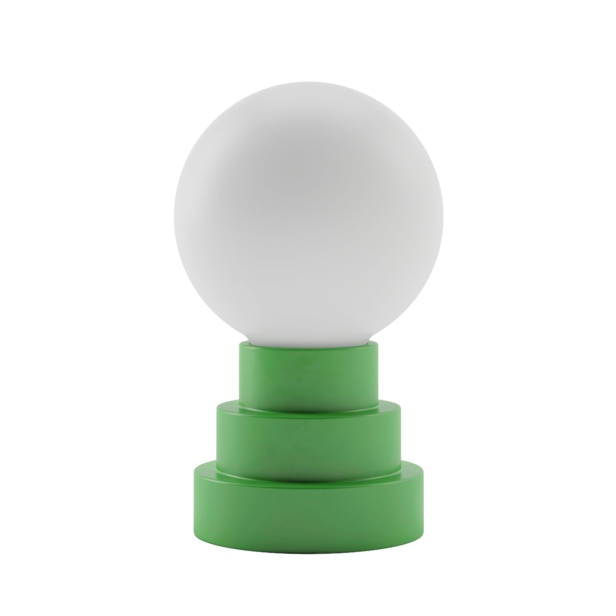 Kibun K70200 GLOBE Rechargeable Cordless LED Table Lamp, 3-Levels Brightness Touch Sensor Control, Moss